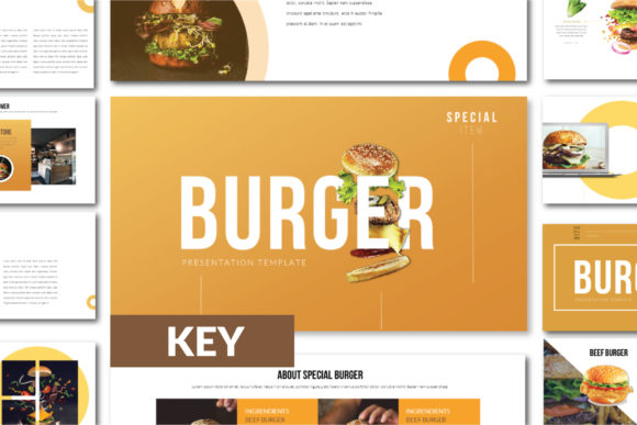 Burger Keynote Template: Crafting Modern, Minimalist Presentations
