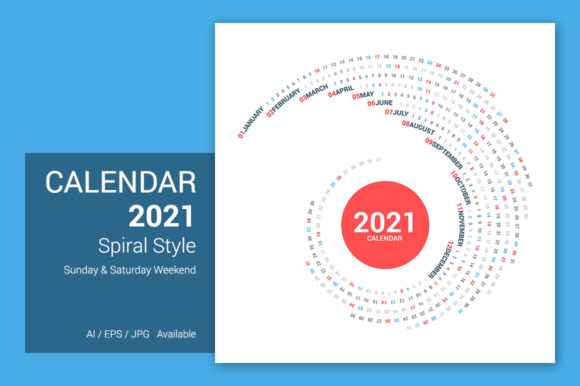 Calendar 2021 Round Spiral: A Fresh Take on Modern Design