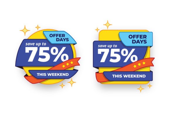 Flat Style Design Sale Badges: The Key to Clear Promotions