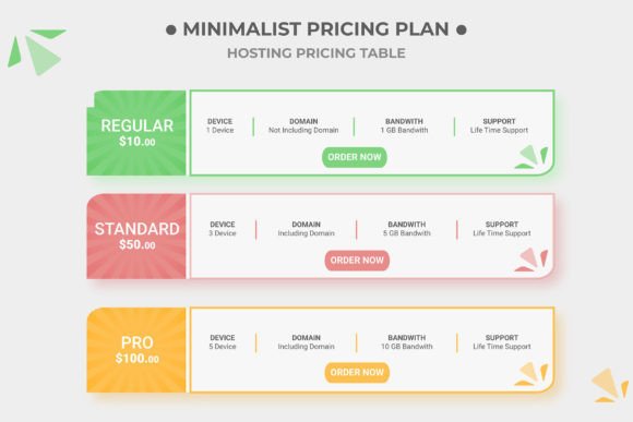 Minimalist Pricing Table: A Clean Vector Asset for Clear Communication
